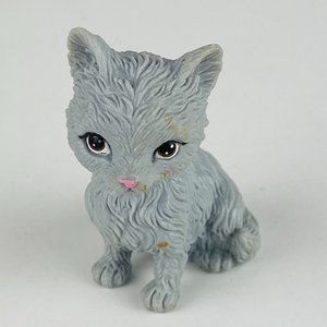 Mattel 2008 Barbie Family Pet Gray Kitty Cat Animal Figure Toy Pretend Play